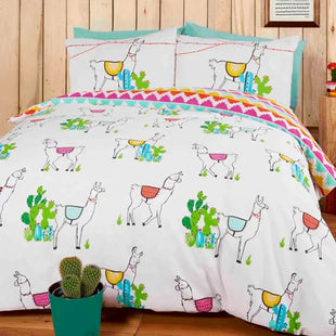 STUDIO ART HAPPY LLAMAS DUVET SET REVERSIBLE