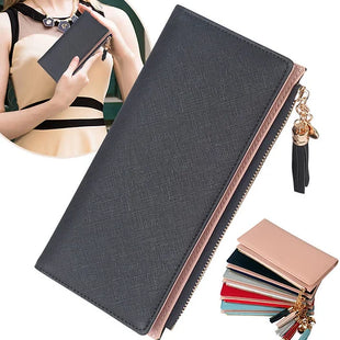 Women Girls PU Leather Long Wallet Money Card Holder Clutch Purse RFID Blocking