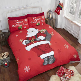 Please stop here Christmas duvet