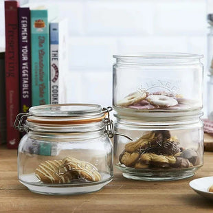 Stackable Storage Jar Set Glass