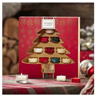 Yankee Candle Gift Set-10 Scented Tea Lights & 1 Tea Light Holder
