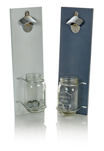 Wall-Mounted Bottle Opener With Cap Catcher