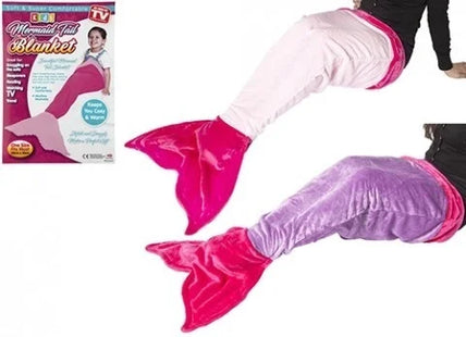 2-TONE KIDS MERMAID DESIGN PLUSH SLEEPING BAG