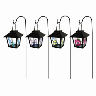 Stained Glass Garden Solar Lantern