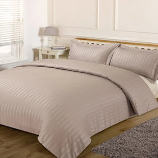 Satin Stripe Mink Duvet Set