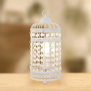 Songbird Birdcage Table Lamp Cream