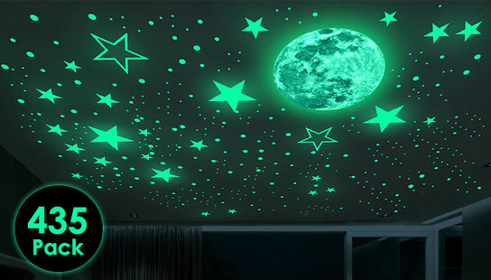 435 Piece Glow in the Dark Starry Sky Wall Sticker Set