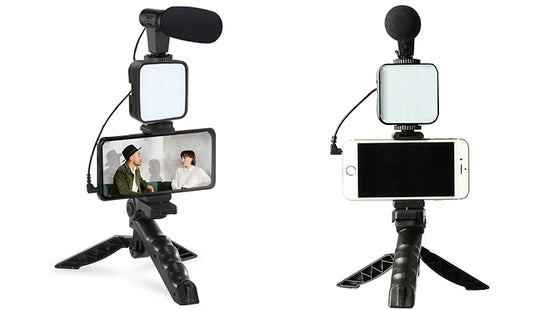 Phone Filming Kit With Tripod, Microphone & Bluetooth Remote