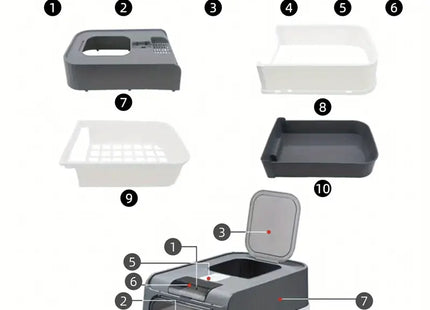 Foldable Enclosed Cat Litter Box