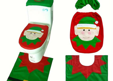 1pc Christmas Elf Toilet Cover Set