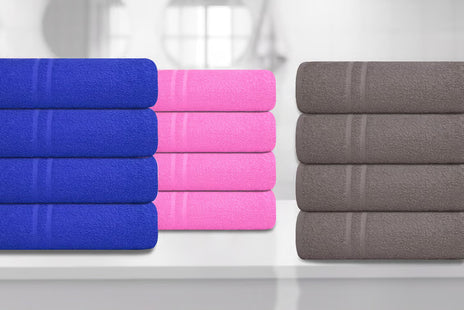 2 or 4 Pack 600GSM Egyptian Cotton Bath Towels.