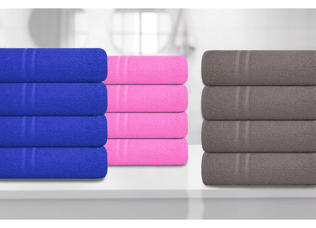 2 or 4 Pack 600GSM Egyptian Cotton Bath Towels.