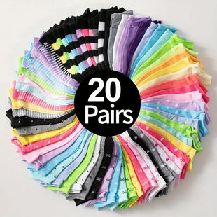 20 Pairs Heart Print Socks