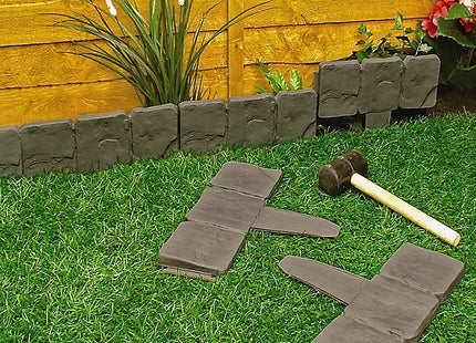 10pc Cobbled Stone Effect Border Edges