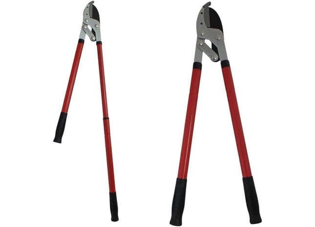 24"-37" Heavy Duty Lever Action Anvil Lopper with Telescopic Extending Handles - Powerful Pruning Tool for Branches & Thick Stems