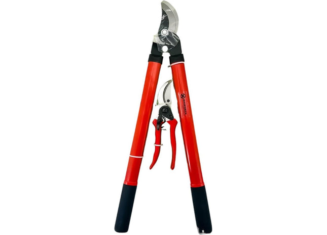 2-Piece Garden Tool Set – Heavy Duty Lopper & Pruner Set for Branch Cutting