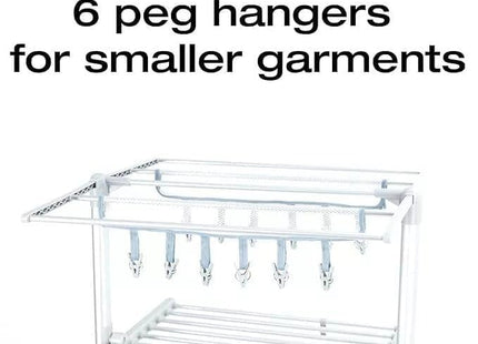 HomeVibe 4-Tier Heated Clothes Airer with Cover – Electric Clothes Dryer & Heated Airer, Built-in Timer, 23m Drying Capacity, Foldable Clothes Horse, 147x73.5x71cm, Silver