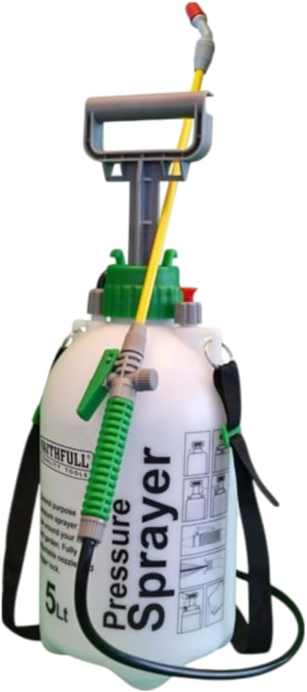 5L Garden Pressure Sprayer – Pump Action with Adjustable Nozzle & Shoulder Strap