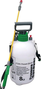8L Garden Pressure Sprayer– Pump Action with Adjustable Nozzle & Shoulder Strap