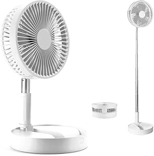 Folding Pedestal Stand Telescopic Fan - USB Rechargeable