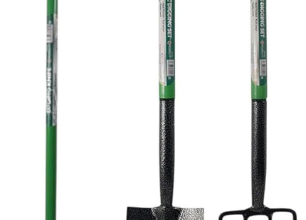 Garden Tool Set – 3 Piece Heavy Duty Set with Spade, Fork & Edging Hoe
