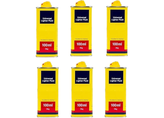 6 x Clipper Lighter Fuel Refill - 100ml