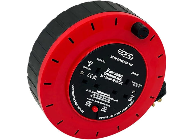 10m Extension Lead – 2 Way Socket Cable – 10A Long Power Extension Cord