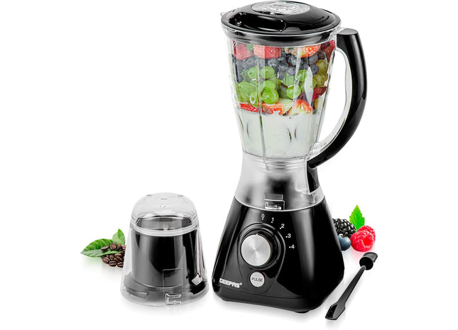 Geepas 550W 2 in 1 Food Jug Blender with 1.5L BPA Free Jar