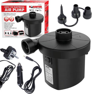 Electric Air Pump 12V/240V Dual Power – Fast Inflator/Deflator