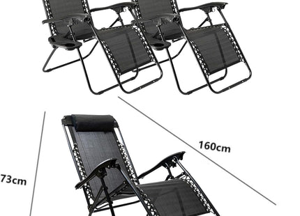 1 or 2 Zero Gravity Reclining Sun Loungers