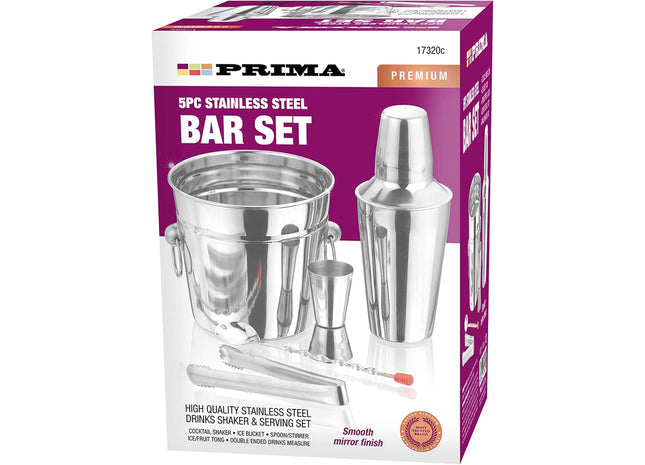 Prima Kitchenware New Stainless Steel Bar Set 5pcs