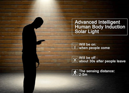 100LED COB Solar Power PIR Motion Sensor Light