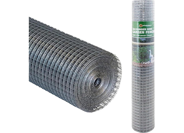 Square Mesh Galvanised Garden Wire 600mm x 5m