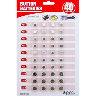 Button Cell Battery 1.5V 40 Pack