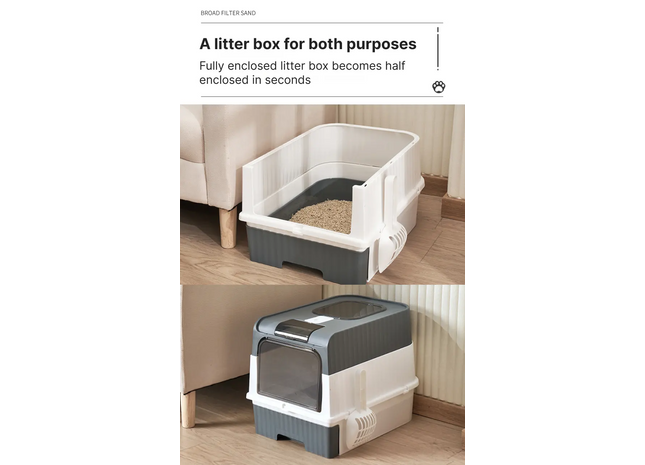 Foldable Enclosed Cat Litter Box