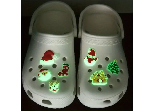 7pcs Christmas Luminous Shoe Charms