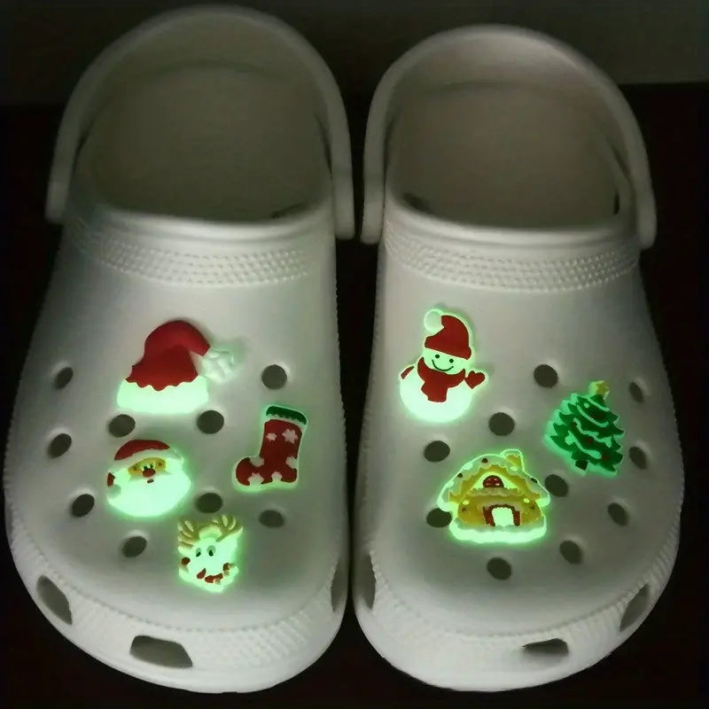 7pcs Christmas Luminous Shoe Charms