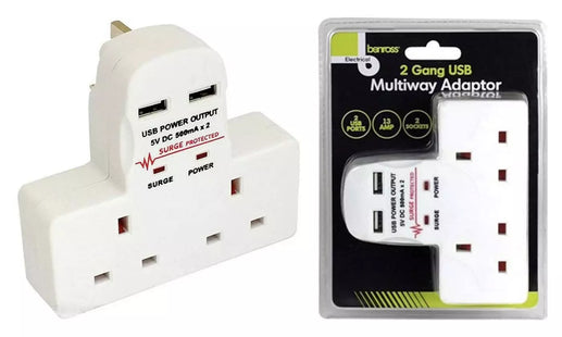 2 Gang USB Multiway Adapters
