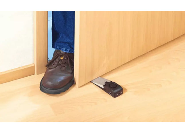 Security Doorstop with Alarm Siren