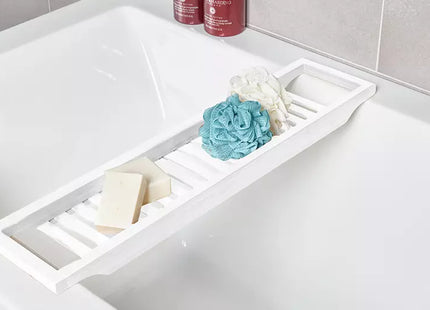 White Bamboo Bath Caddies