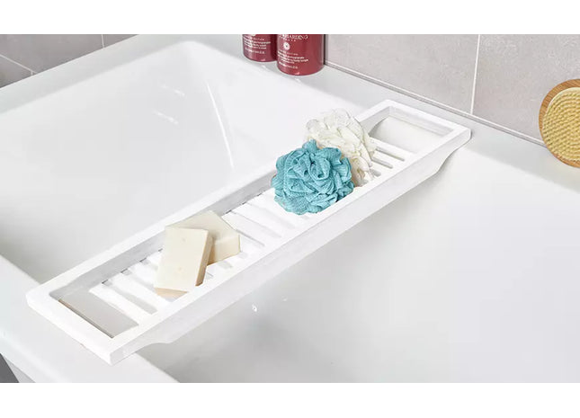 White Bamboo Bath Caddies