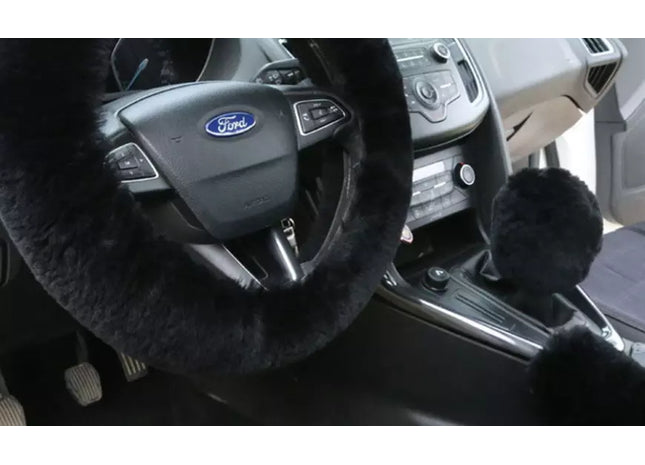 Three-Piece Soft Steering Wheel, Handbrake and Gear Cover Set