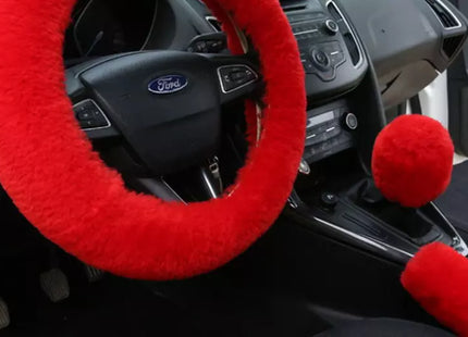 Three-Piece Soft Steering Wheel, Handbrake and Gear Cover Set