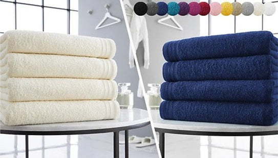 4x Wilsford 400GSM Super-Soft Egyptian Cotton Jumbo Bath Sheets