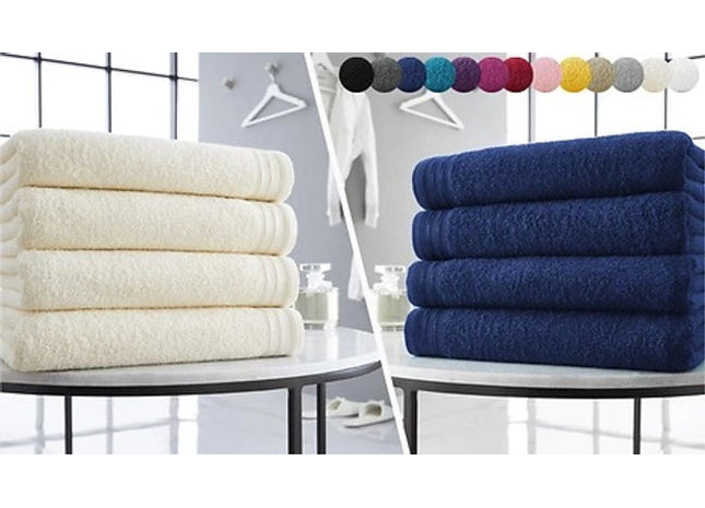 4x Wilsford 400GSM Super-Soft Egyptian Cotton Jumbo Bath Sheets