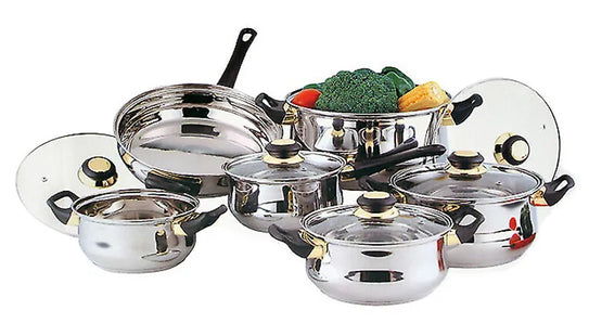 12pc Stainless-Steel Cookware Set