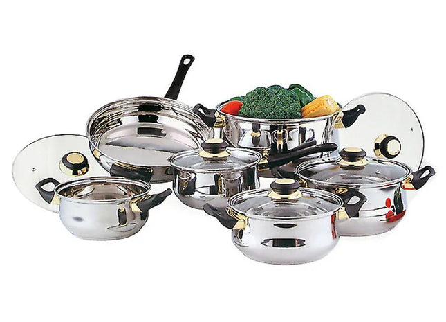 12pc Stainless-Steel Cookware Set