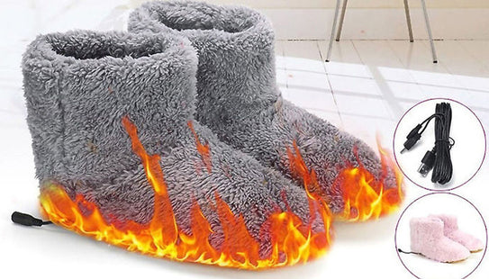 Heated Winter Warmer USB Slipper Boots – 2 Options