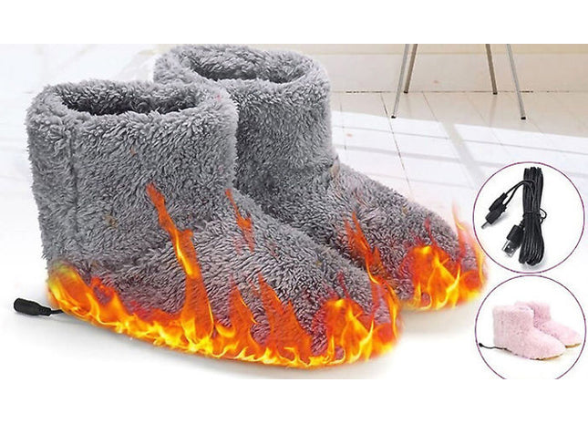 Heated Winter Warmer USB Slipper Boots – 2 Options