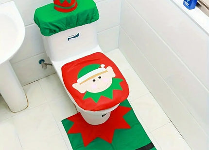 1pc Christmas Elf Toilet Cover Set